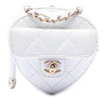 Chanel Mini Quilted Lambskin CC in Love Heart Necklace Bag