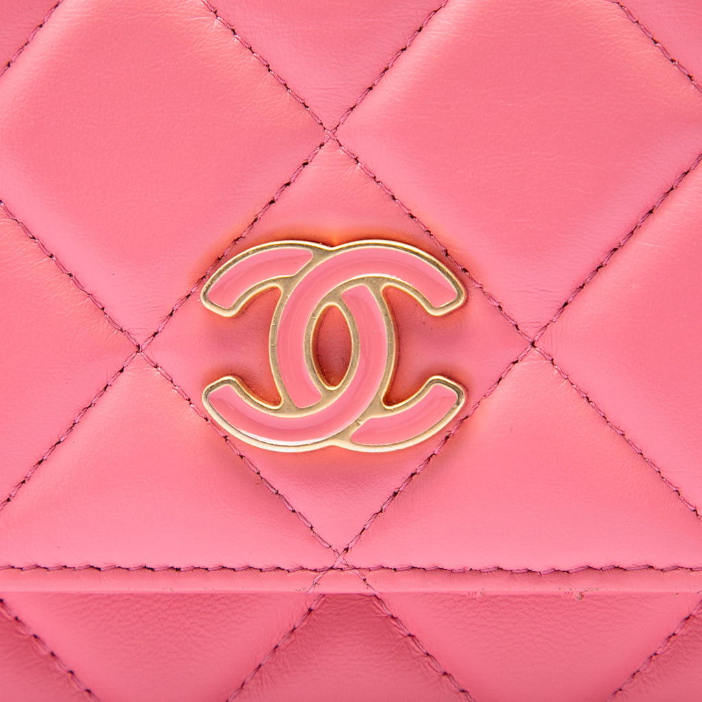 Chanel Mini Quilted Lambskin Pending CC Wallet On Chain