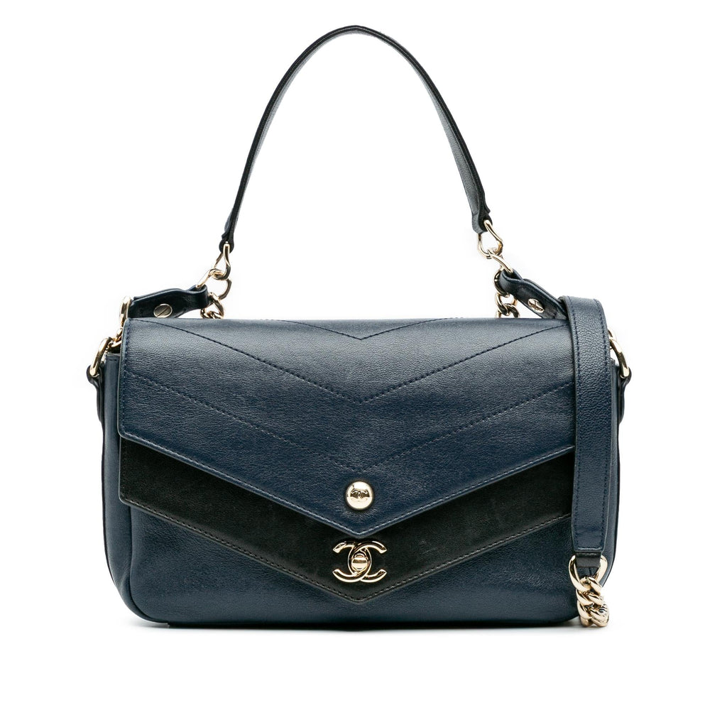 Chanel Mini Quilted Sheepskin Double Chevron Flap