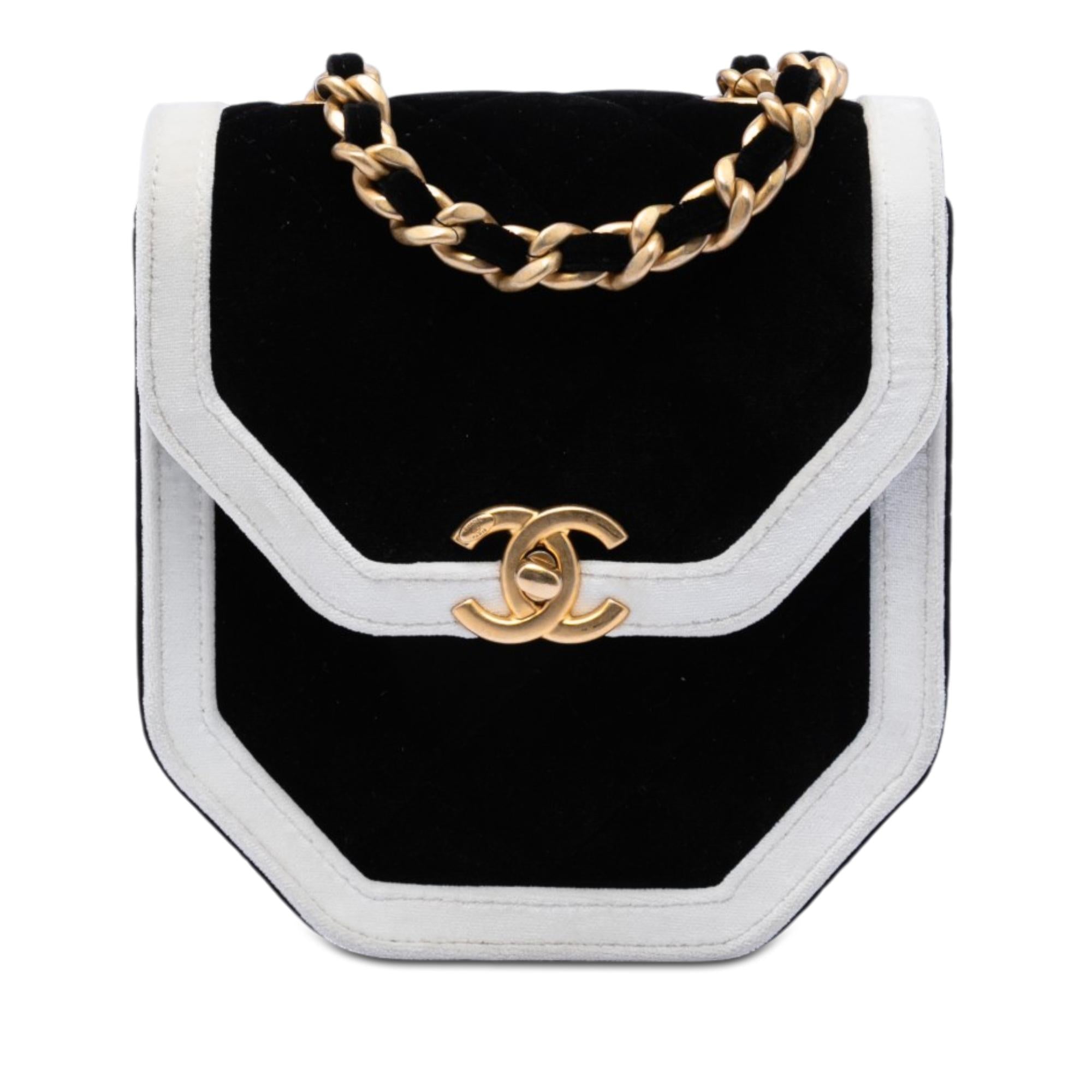 Chanel Mini Quilted Velvet Place Vendome Single Flap