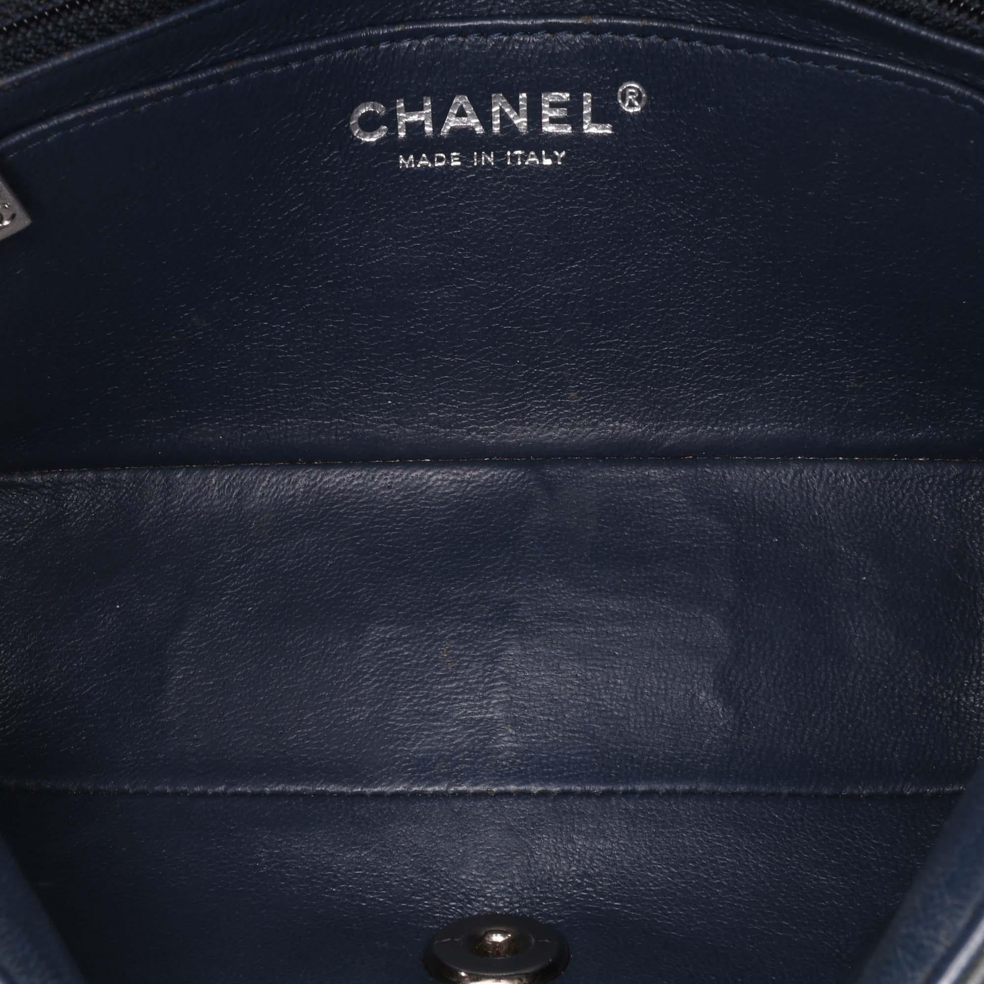Chanel Mini Rectangular Classic Chevron Patent Single Flap