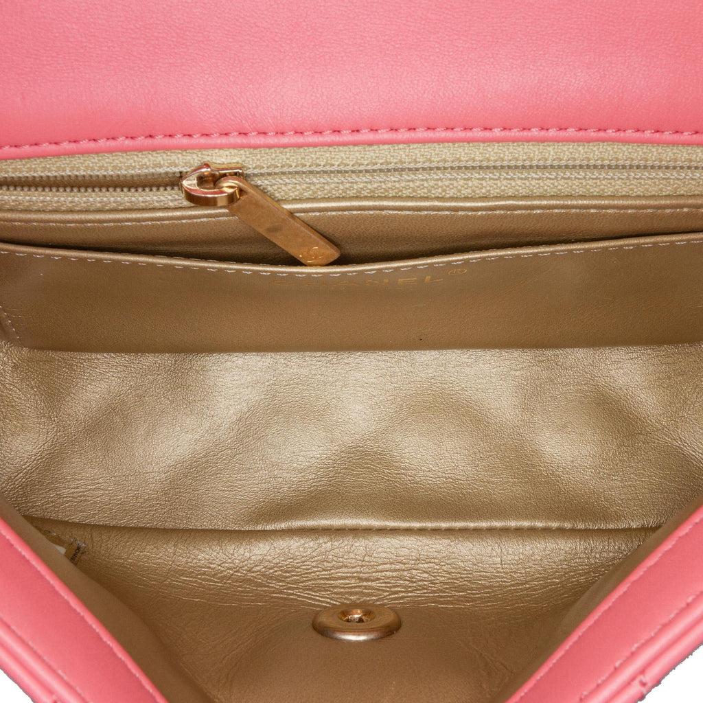 Chanel Mini Rectangular Classic Lambskin Pearl Crush Single Flap