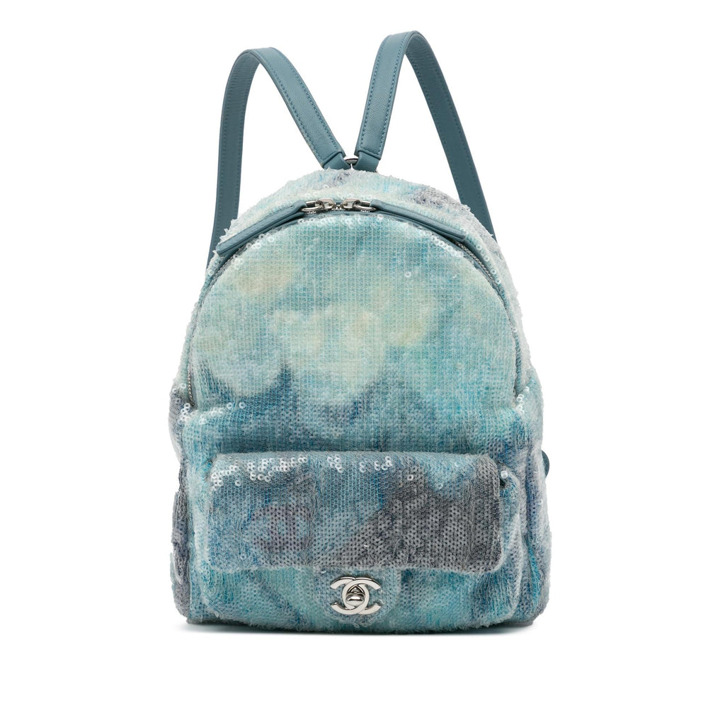 Chanel Mini Sequins and Lambskin Waterfall Backpack