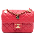 Chanel Mini Square Classic Lambskin Casino Royale Charms Single Flap