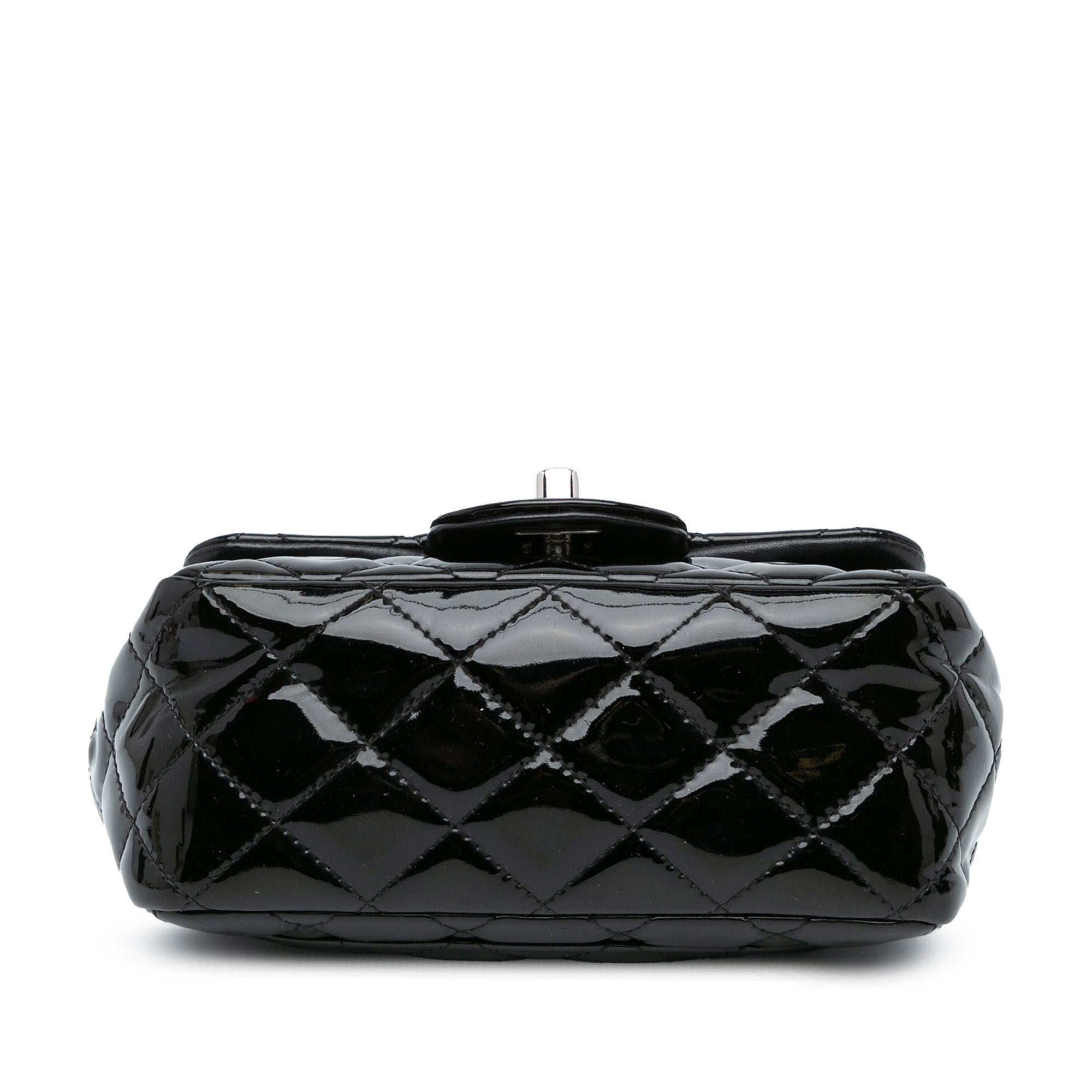 Chanel Mini Square Classic Patent Single Flap
