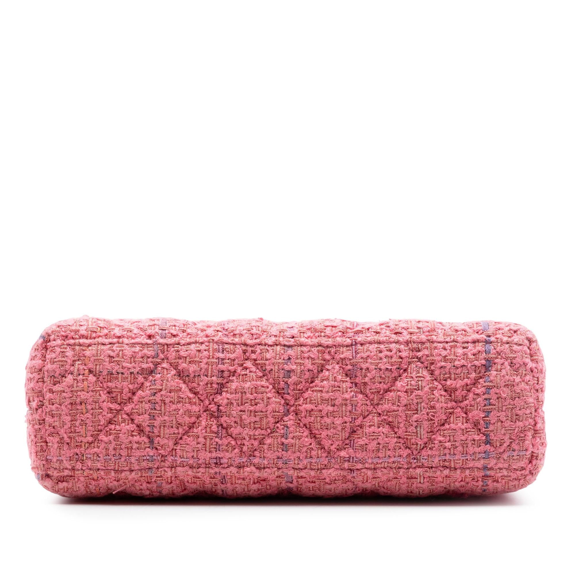 Chanel Nano Quilted Tweed Kelly Shopper Bag
