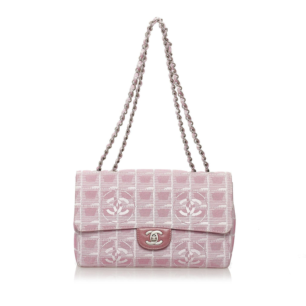 Chanel New Travel Line Classic Flap Nylon Shoulder Bag (SHG-32717)