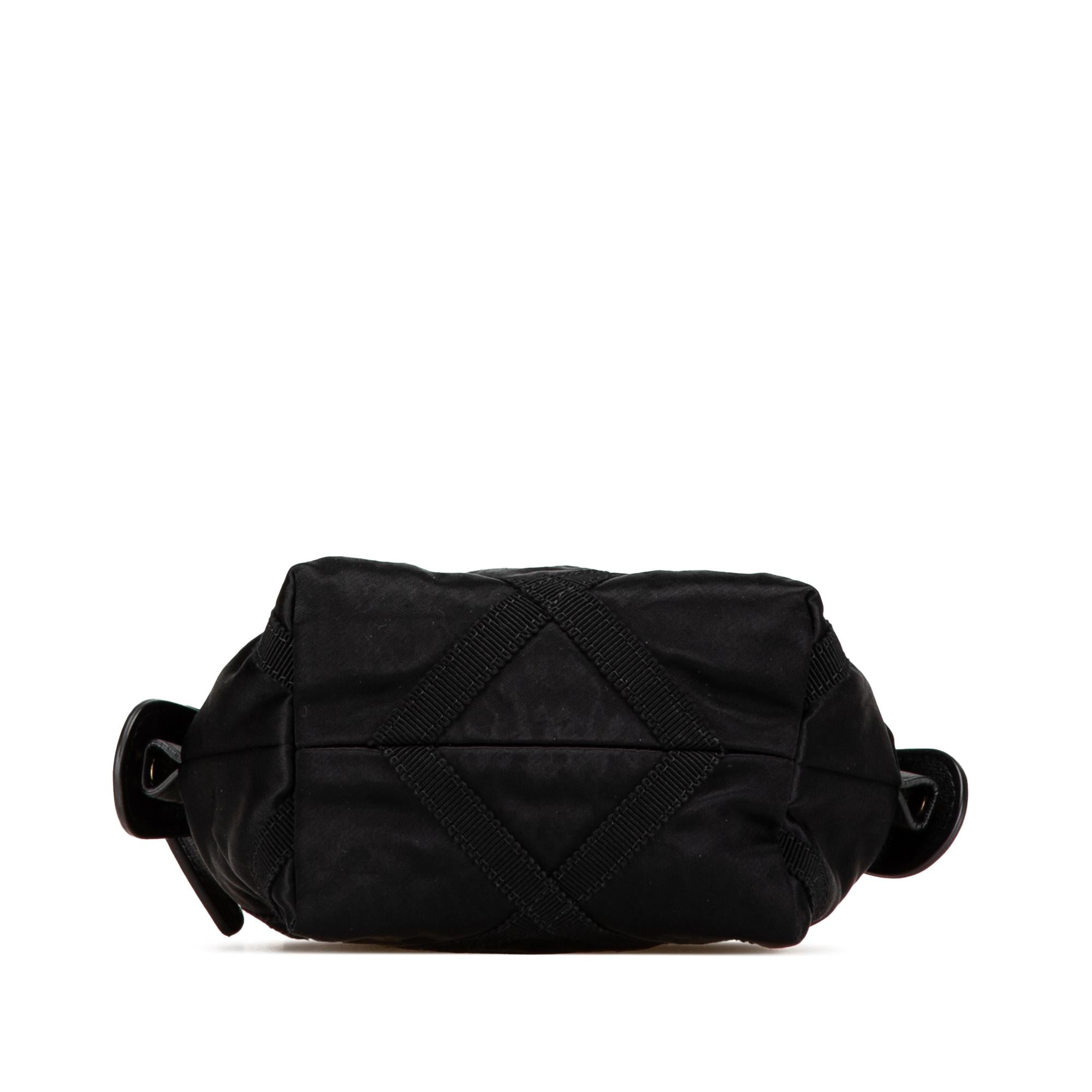 Chanel Nylon Grosgrain Lifestyle Clutch with Chain