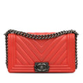 Chanel Old Medium Chevron Calfskin Boy Flap