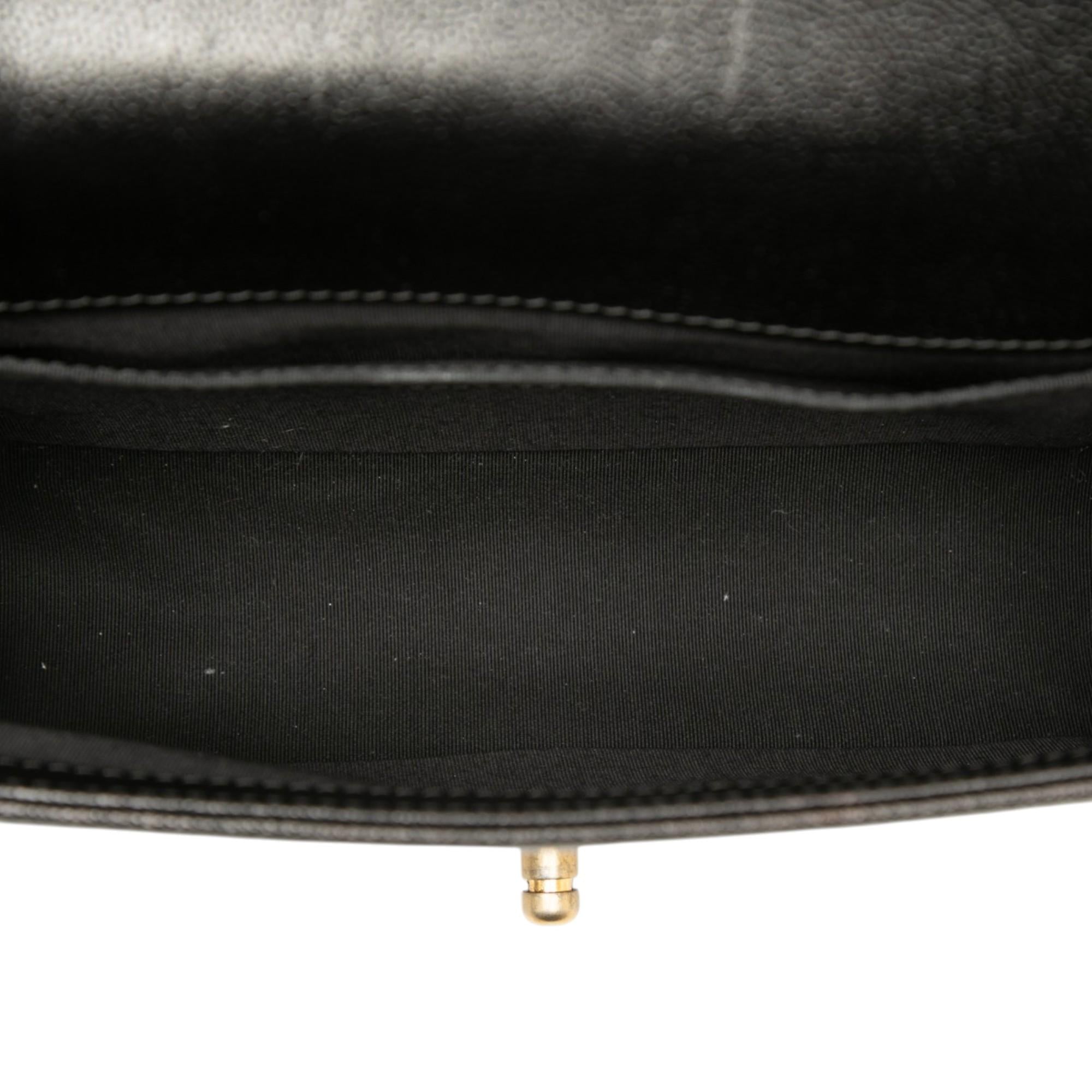 Chanel Old Medium Chevron Caviar Boy Flap