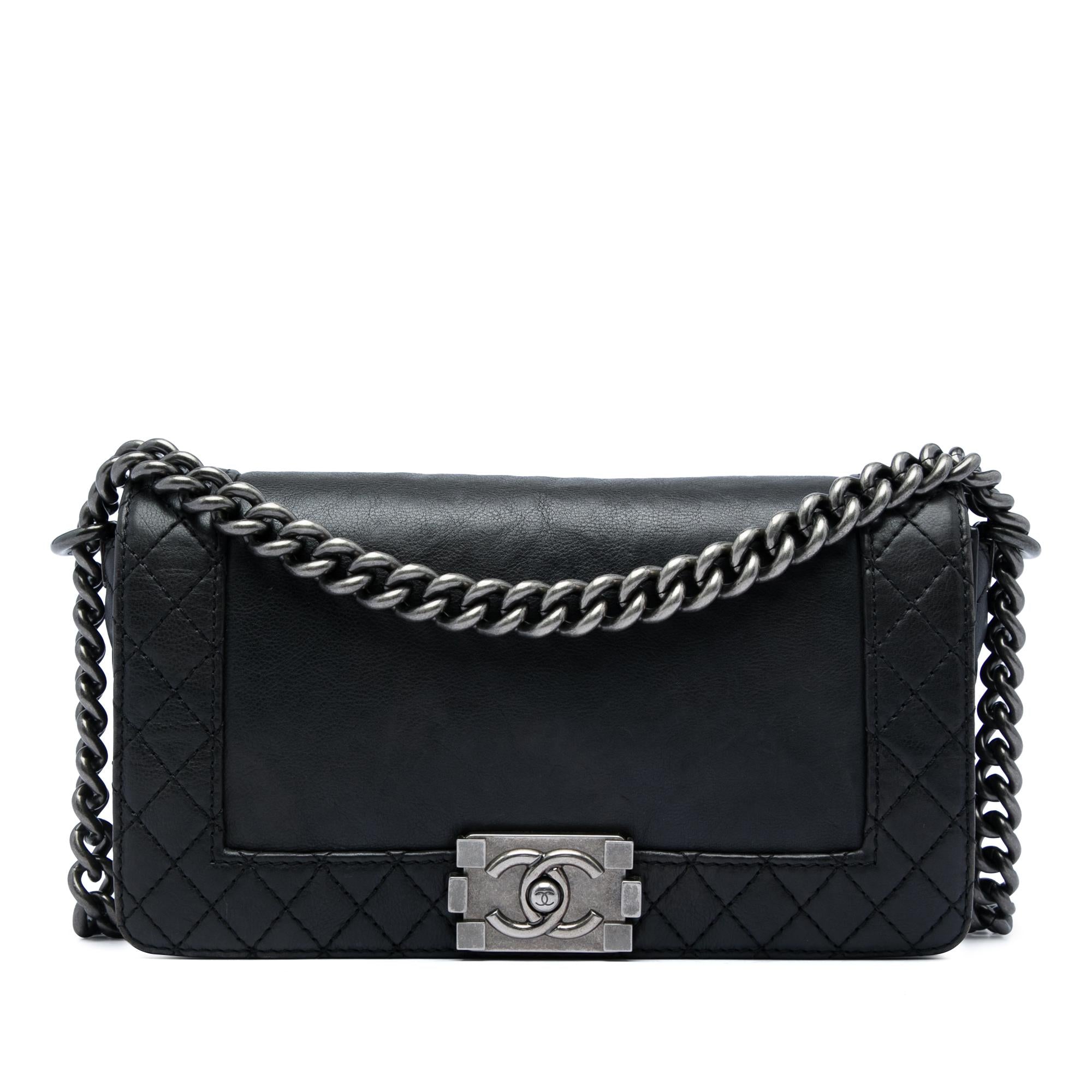 Chanel Old Medium Lambskin Boy Reverso Flap