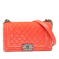 Chanel Old Medium Quilted Velvet Boy Flap