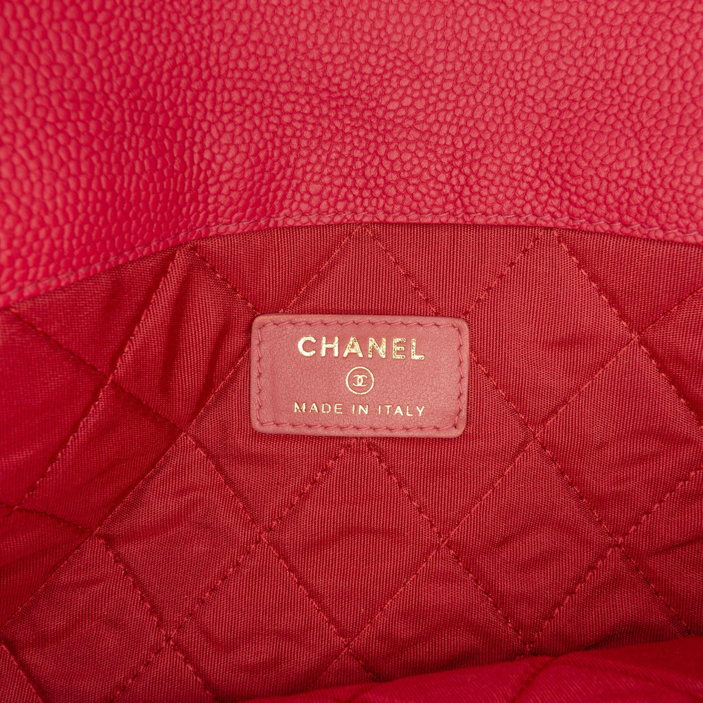 Chanel Paris Cuba Quilted Caviar Thread Around Envelope Clutch