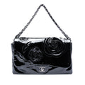 Chanel Patent Camellia Flap Bag