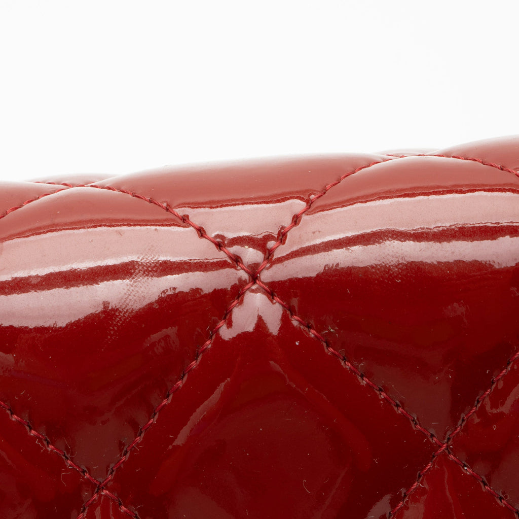 Chanel Patent Leather Classic Jumbo Double Flap Bag (SHF-Sit8OS)