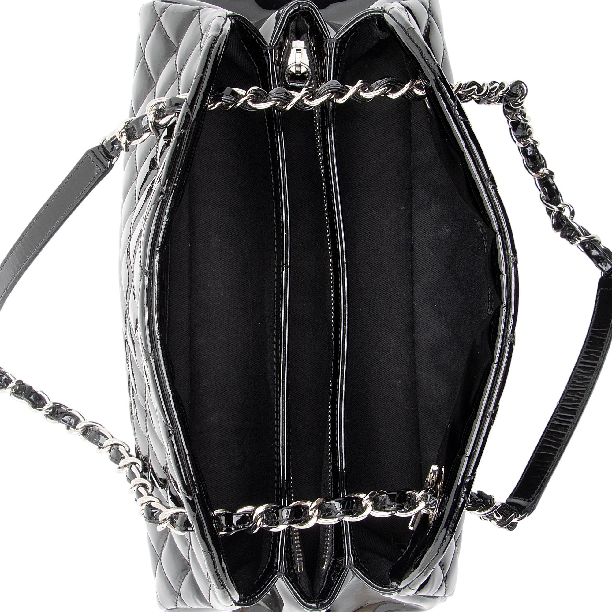 Chanel Patent Leather Just Mademoiselle Bowler Bag (SHF-xTHbdI)