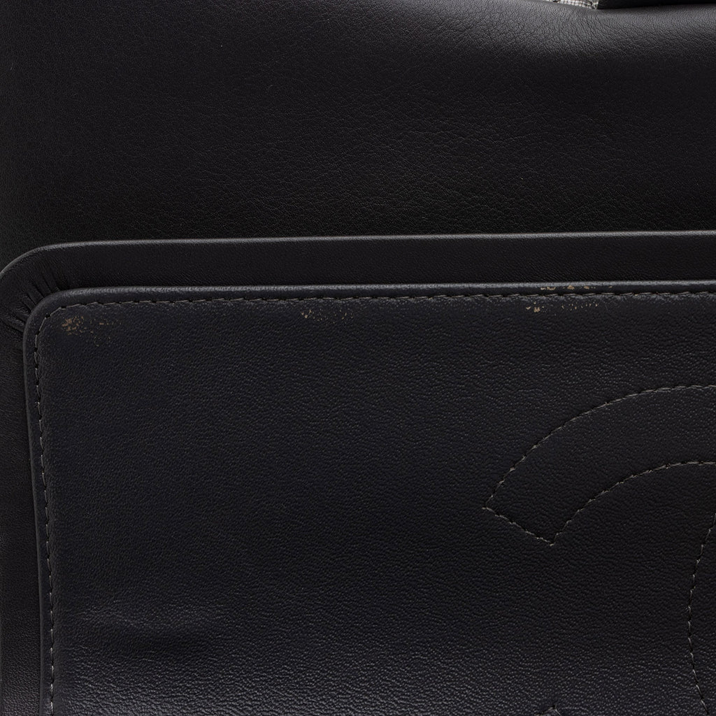 Chanel Patent Leather Stripe Classic Jumbo Double Flap Bag (SHF-xHciHb)