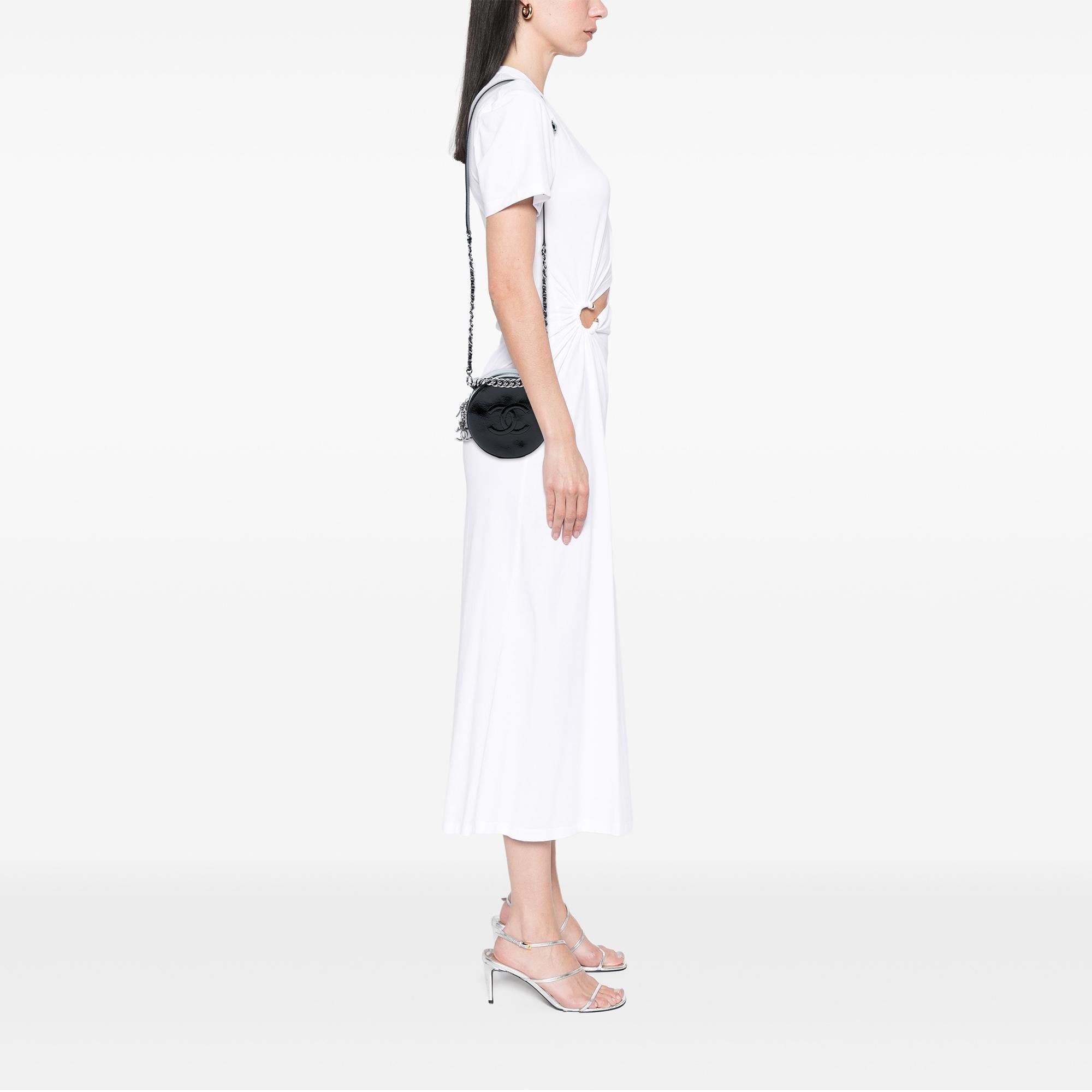 Chanel Patent Round As Earth Bag