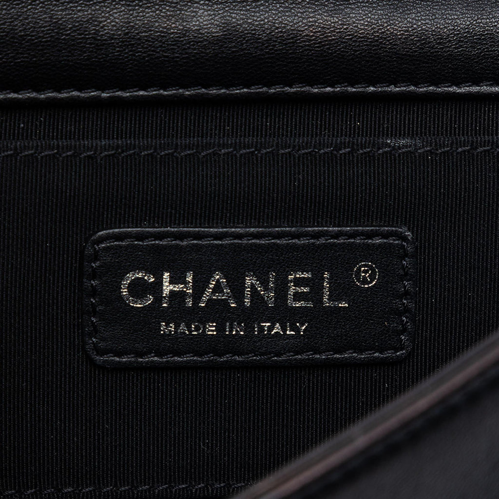 Chanel Patent and Acrylic Crystal Embellished Boy Brick Horizontal Flap