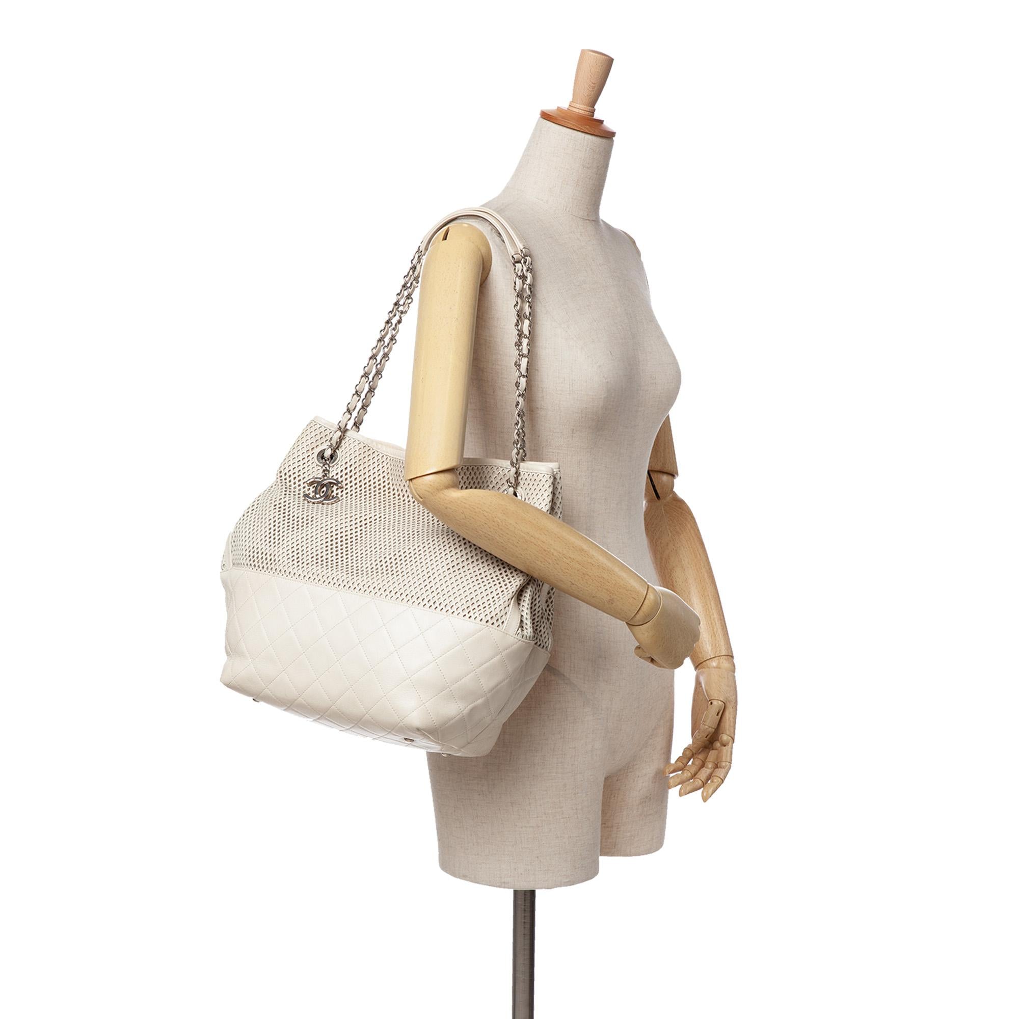 Chanel Perforated Calfskin Up In The Air North South Tote