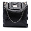 Chanel Perforated Crackled Metallic Calfskin Drill Tote