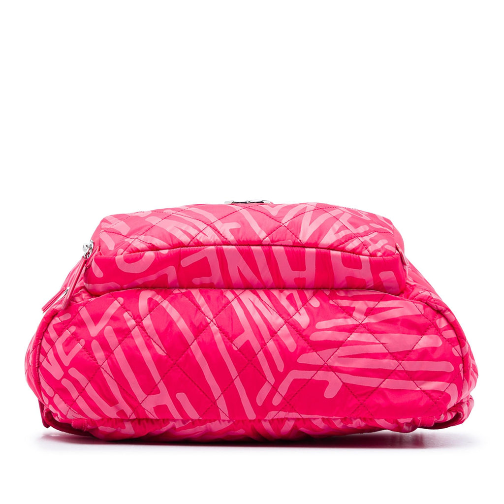 Chanel Printed Nylon Coco Neige Convertible Backpack