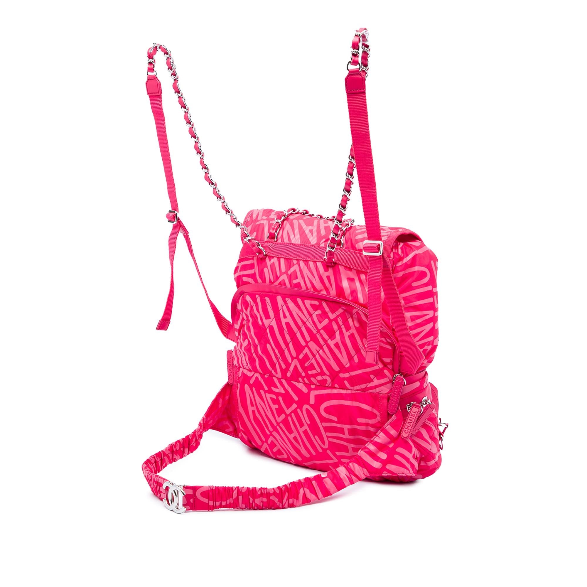 Chanel Printed Nylon Coco Neige Convertible Backpack