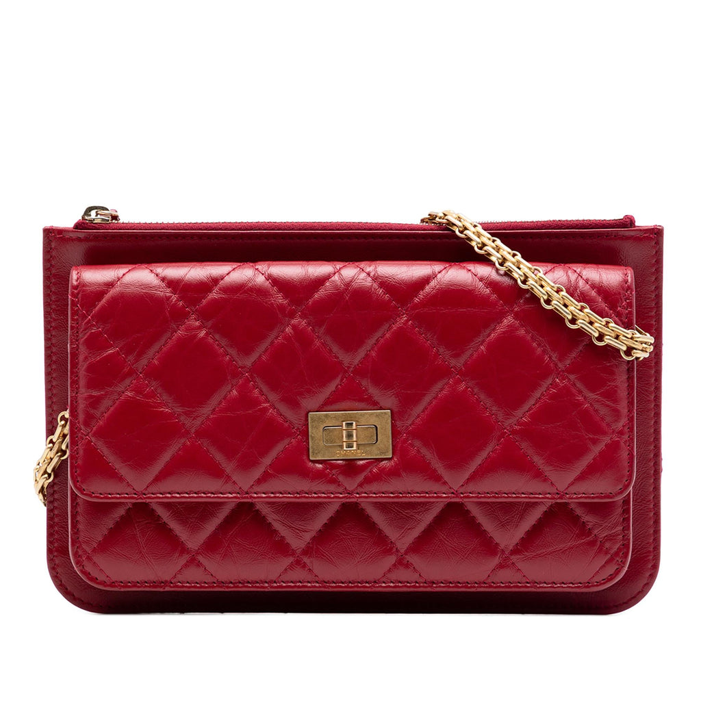 Chanel Quilted Aged Calfskin Reissue 2.55 Wallet on Chain