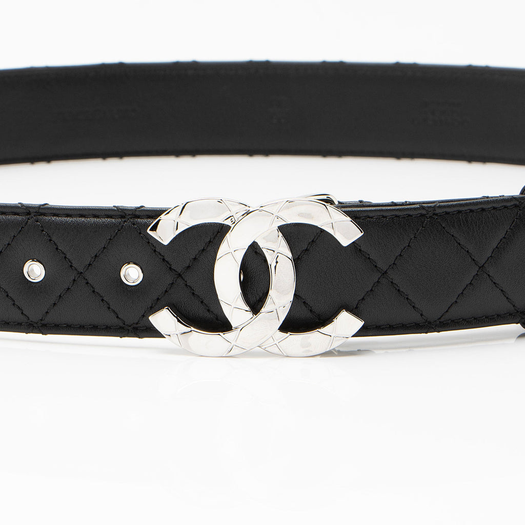 Chanel Quilted Calfskin CC Belt - Size 38 / 95