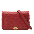 Chanel Quilted Caviar Boy Wallet on Chain