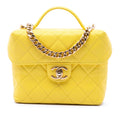 Chanel Quilted Caviar Handy Box Vanity Case with Chain