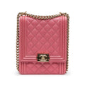 Chanel Quilted Caviar North South Boy Flap