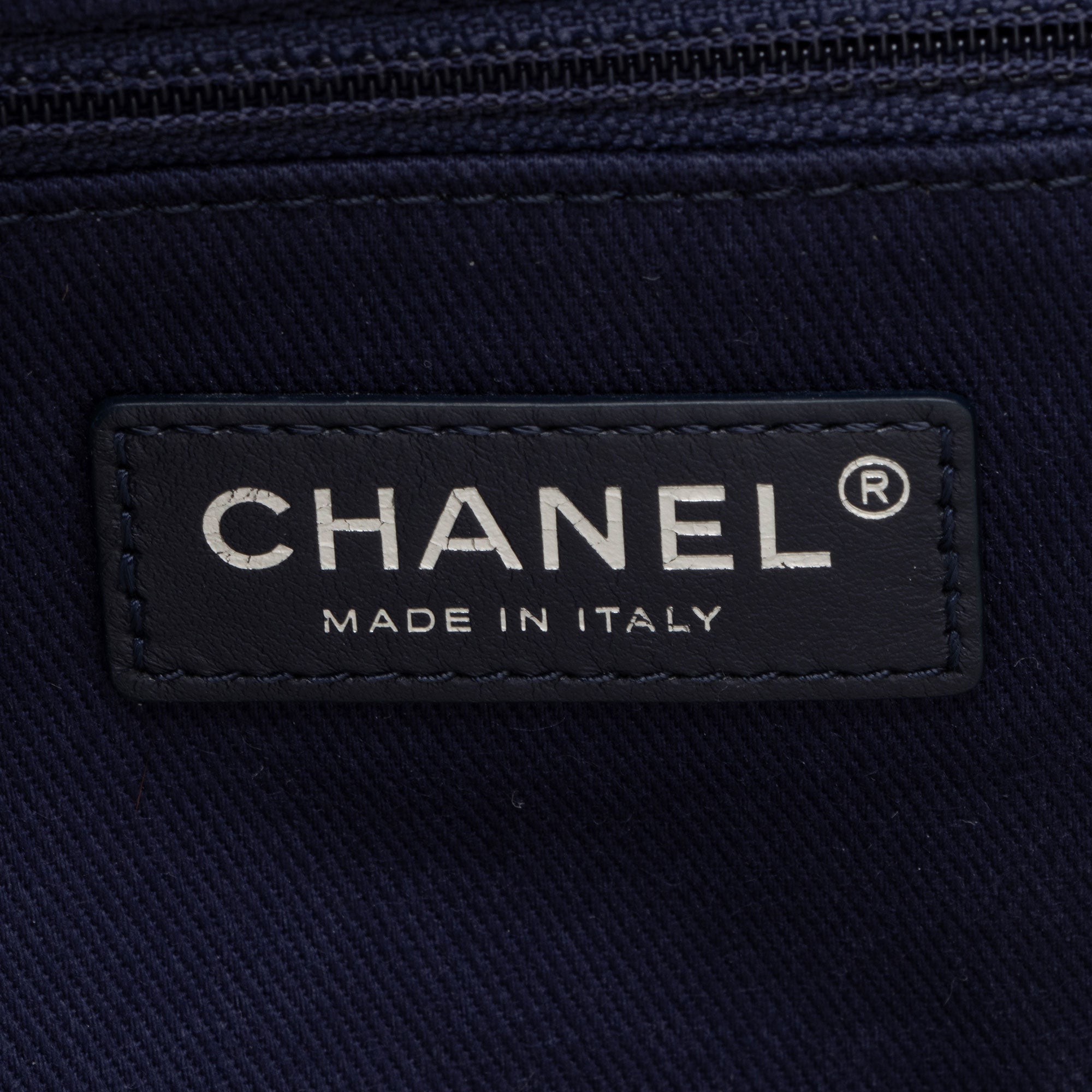 Chanel Quilted Denim Coco Handle Shopping Tote