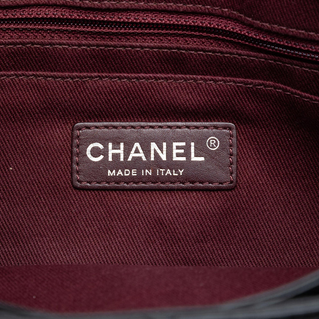 Chanel Quilted Glazed Calfskin Coco Pleats Chain Clutch