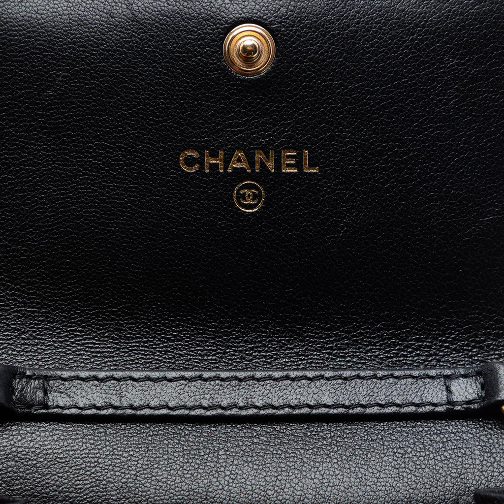 Chanel Quilted Lambskin 19 Flap Coin Purse With Chain