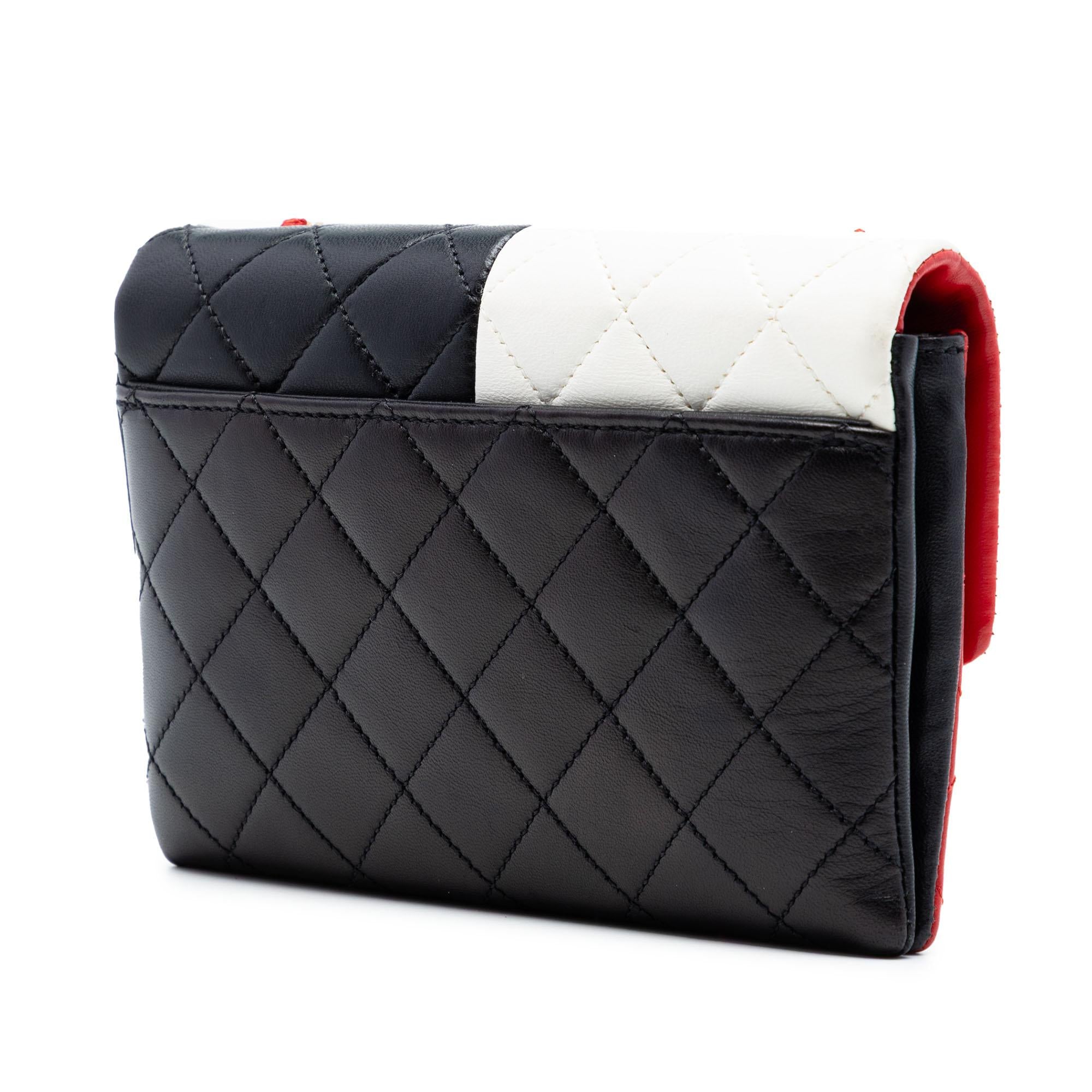 Chanel Quilted Lambskin Colorblock Pagoda Flap
