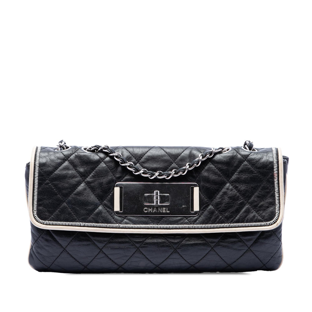 Chanel Quilted Lambskin East West Mademoiselle Flap