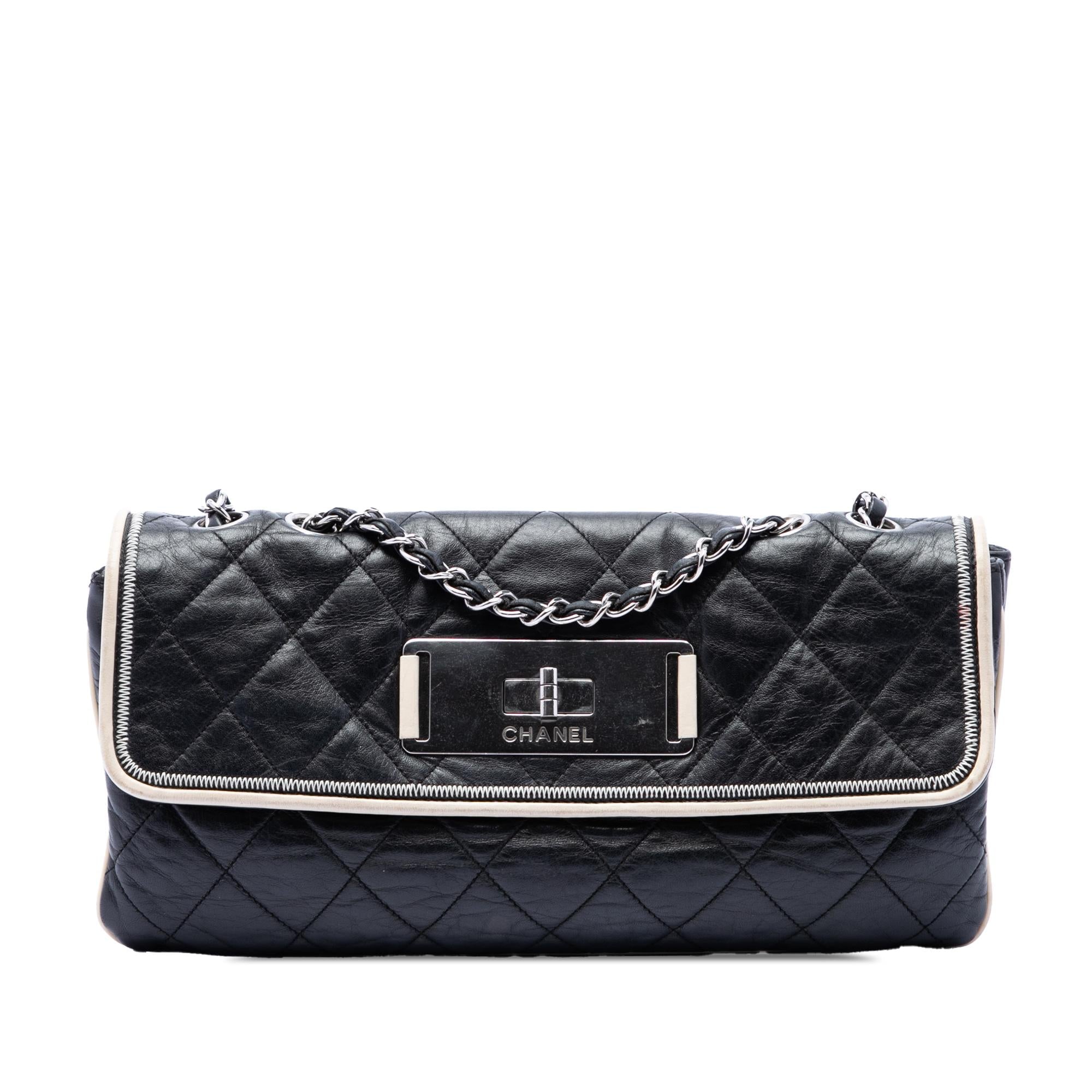 Chanel Quilted Lambskin East West Mademoiselle Flap