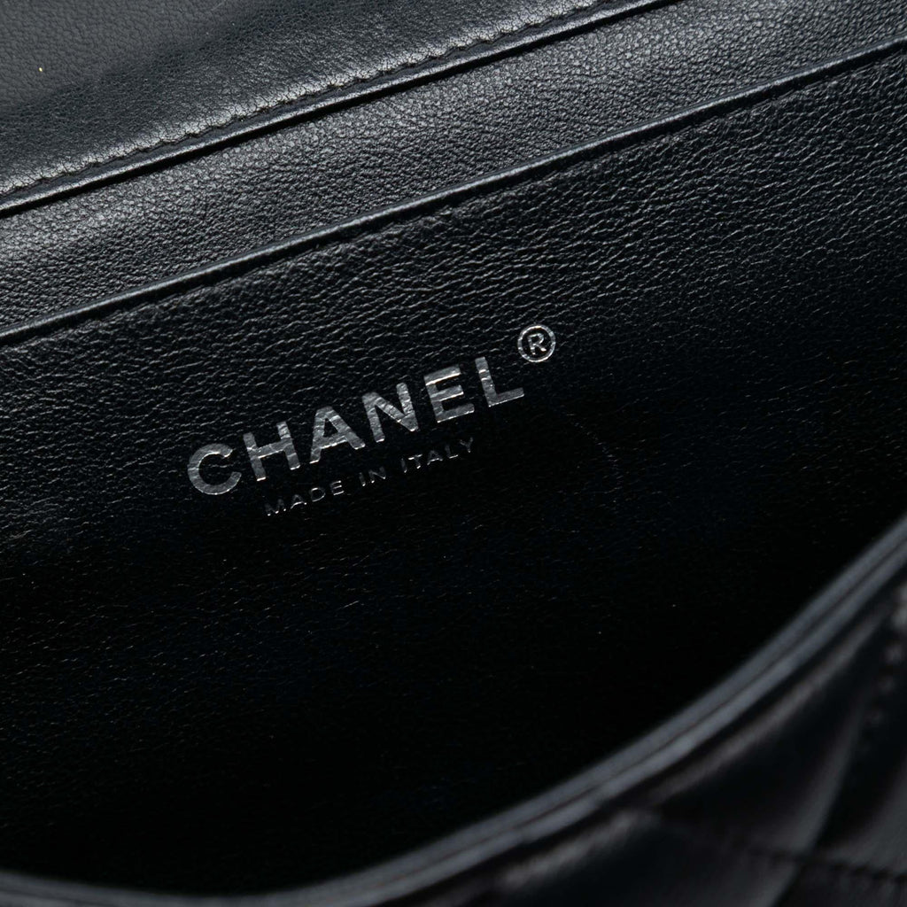 Chanel Quilted Lambskin Flap Clutch with Chain