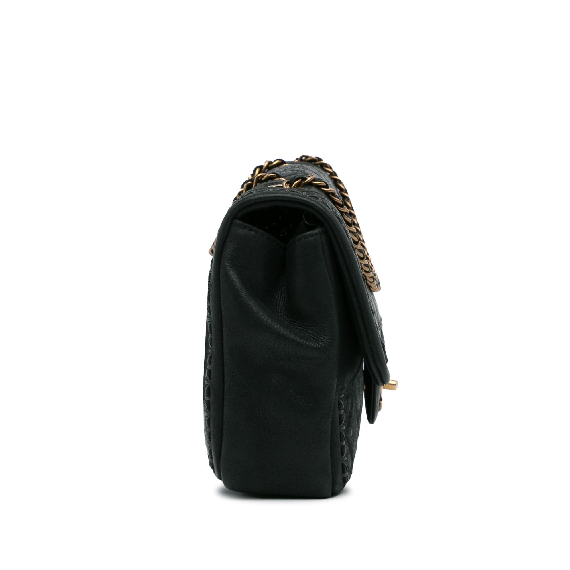 Chanel Quilted Lambskin Stitch Single Flap (SHG-usc1SB)