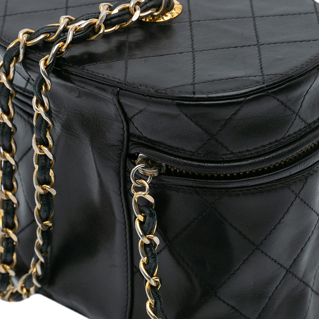 Chanel Quilted Lambskin Tassel Vanity Case