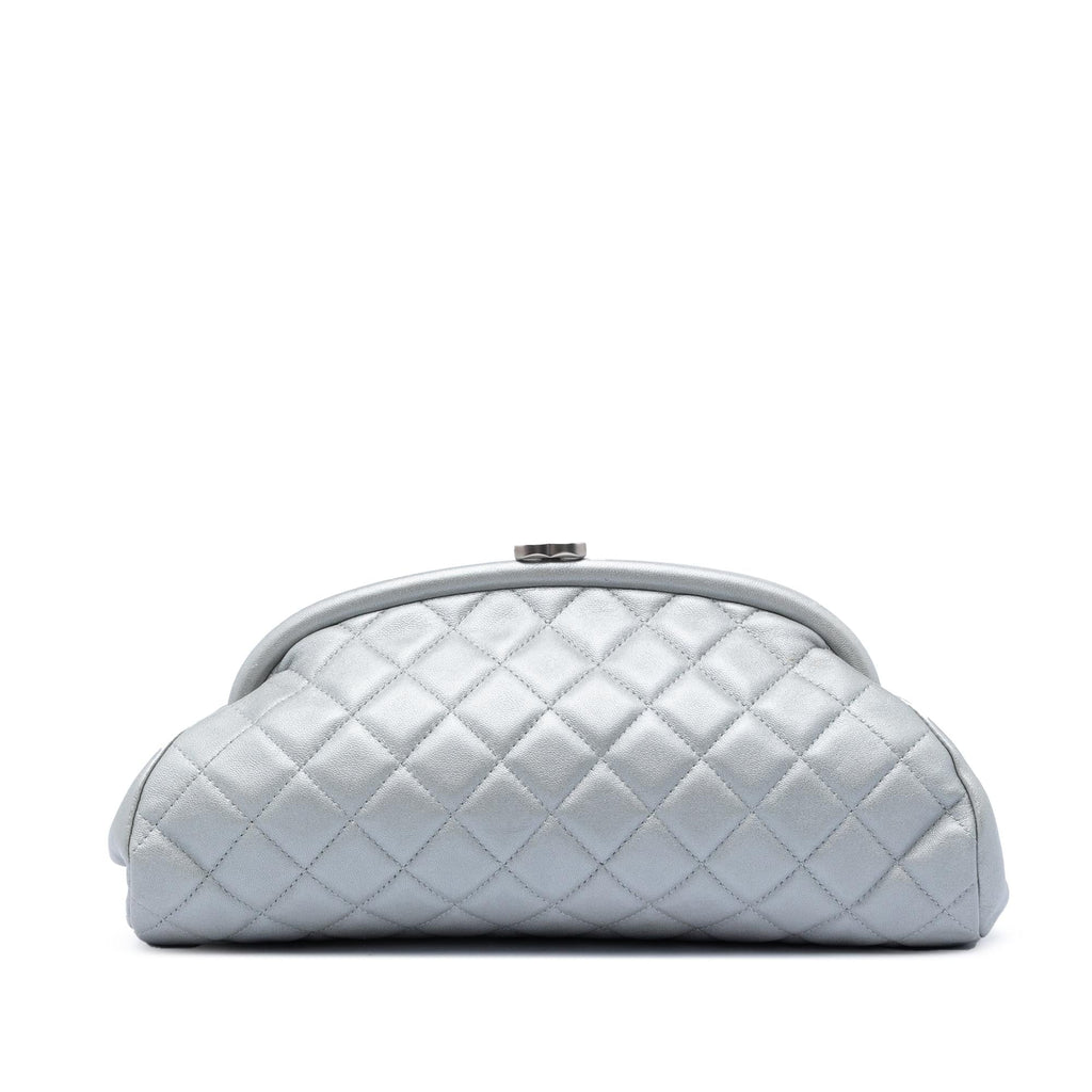 Chanel Quilted Lambskin Timeless Kisslock Clutch