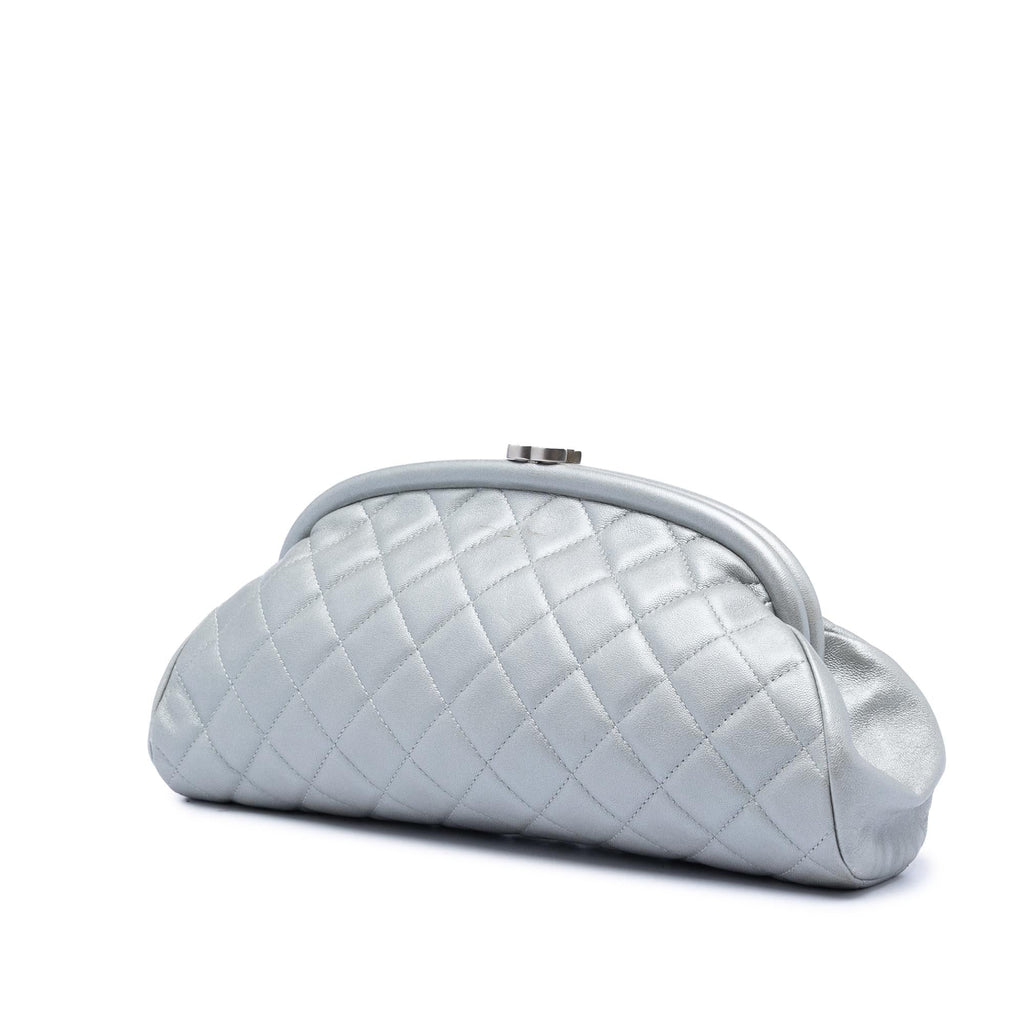 Chanel Quilted Lambskin Timeless Kisslock Clutch