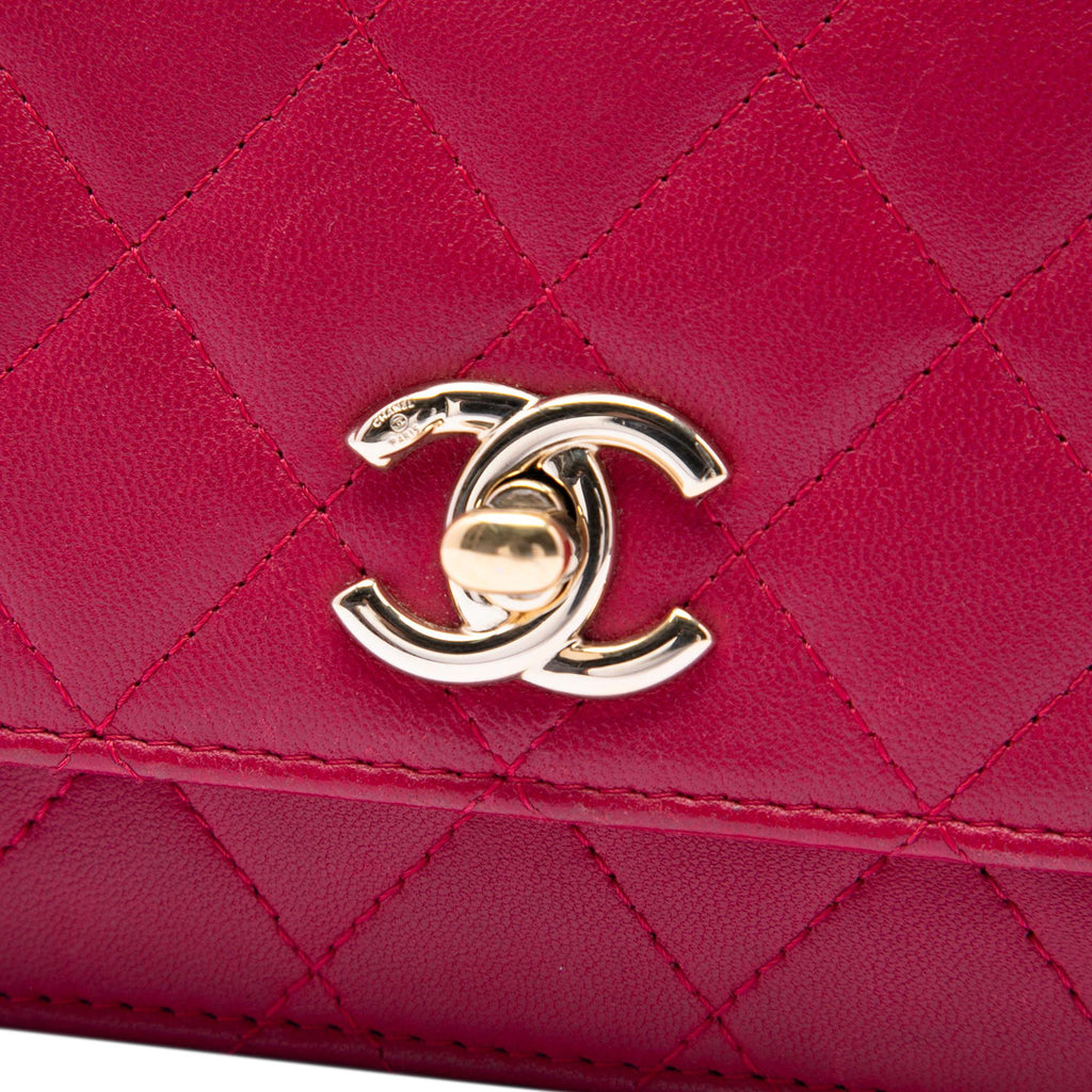 Chanel Quilted Lambskin Trendy CC Wallet On Chain