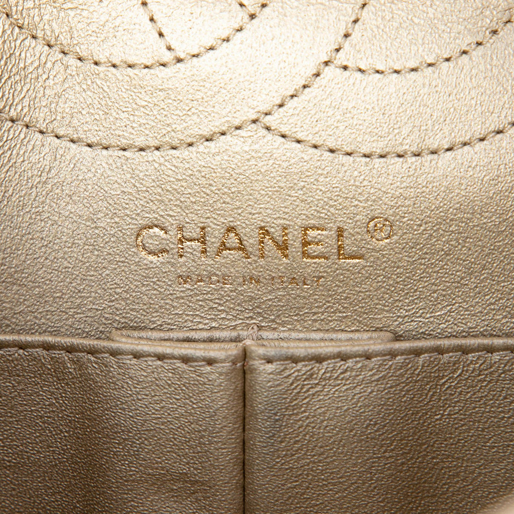 Chanel Quilted Metallic Aged Calfskin Reissue 2.55 Double Flap 226