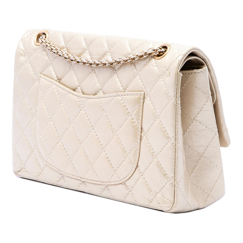 Chanel Quilted Metallic Aged Calfskin Reissue 2.55 Double Flap 226