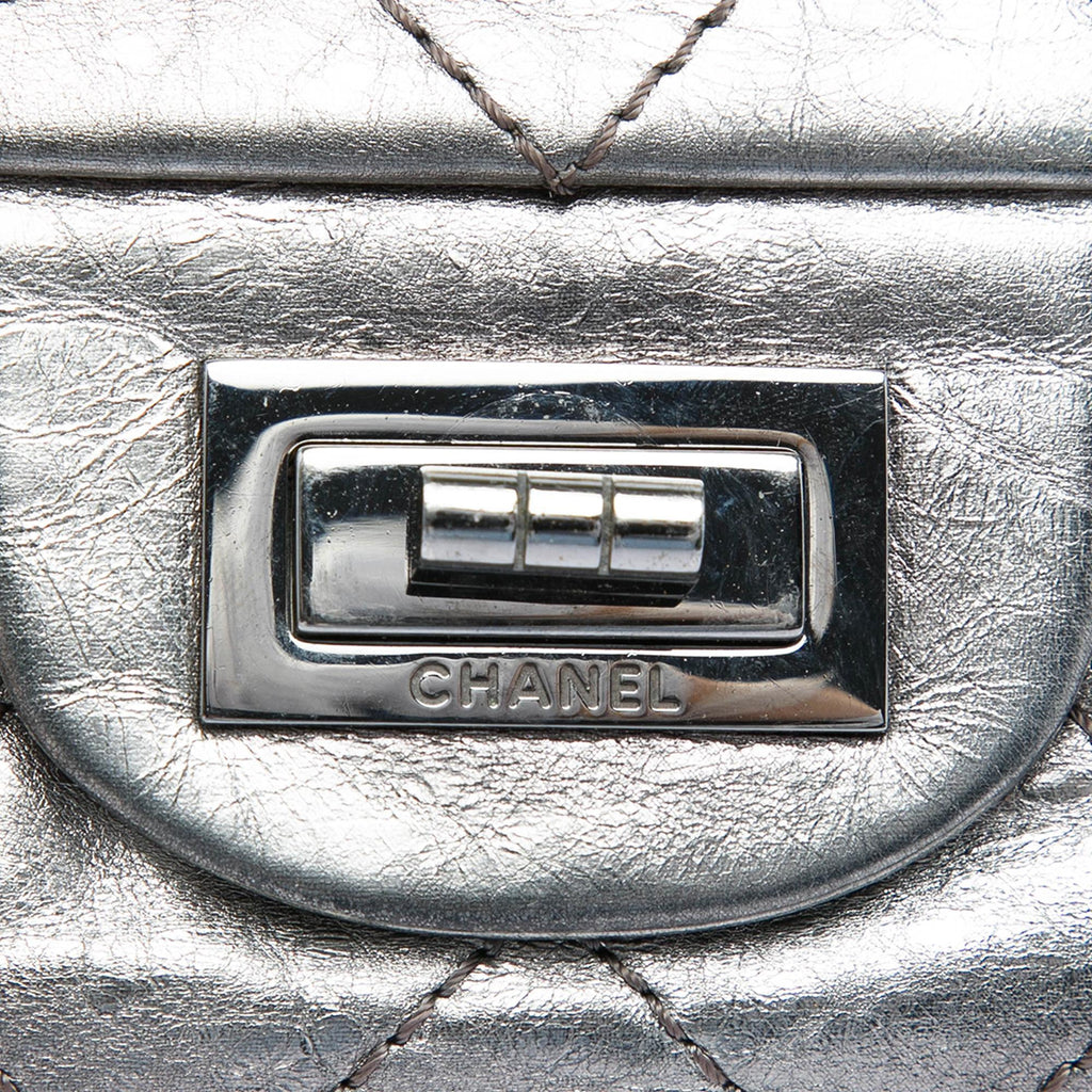 Chanel Quilted Metallic Aged Calfskin Reissue 2.55 Double Flap 227
