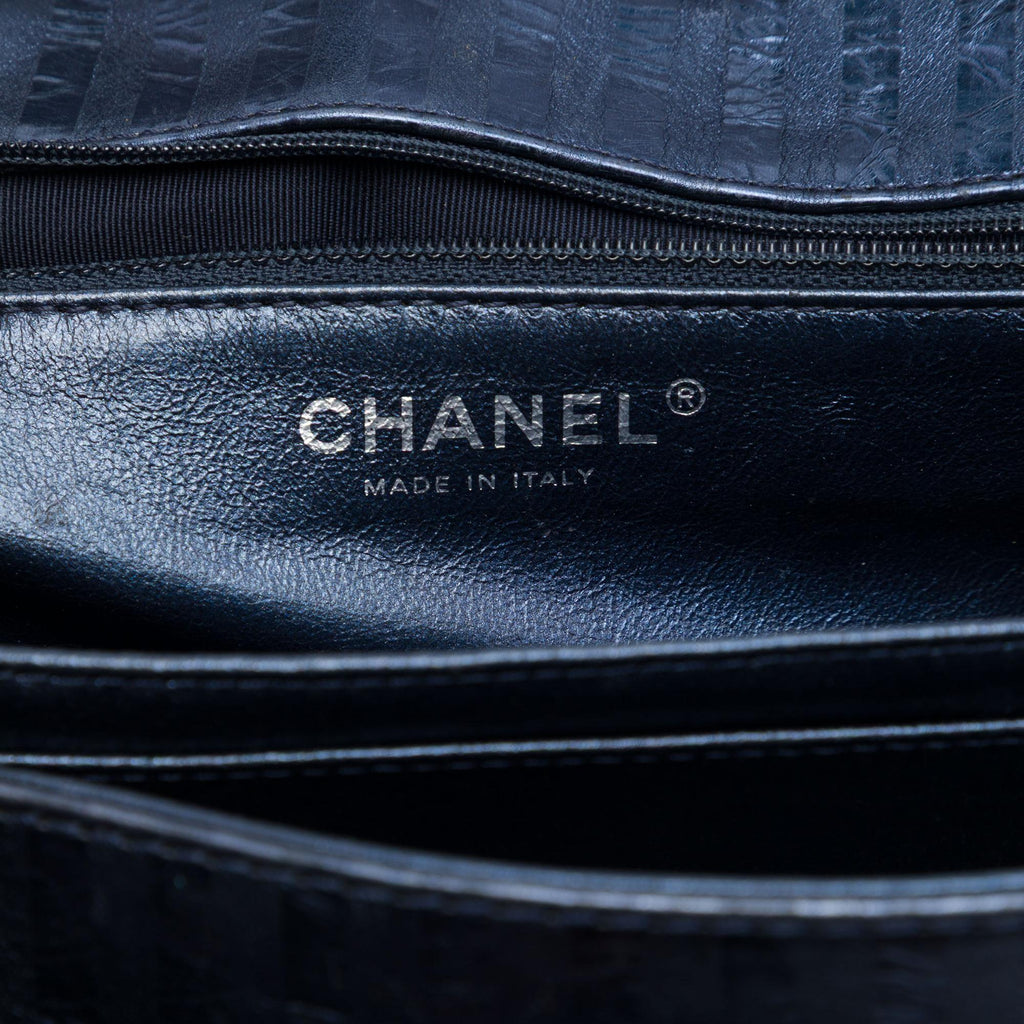 Chanel Quilted Metallic Striped Aged Calfskin Reissue 2.55 Accordion Flap 225