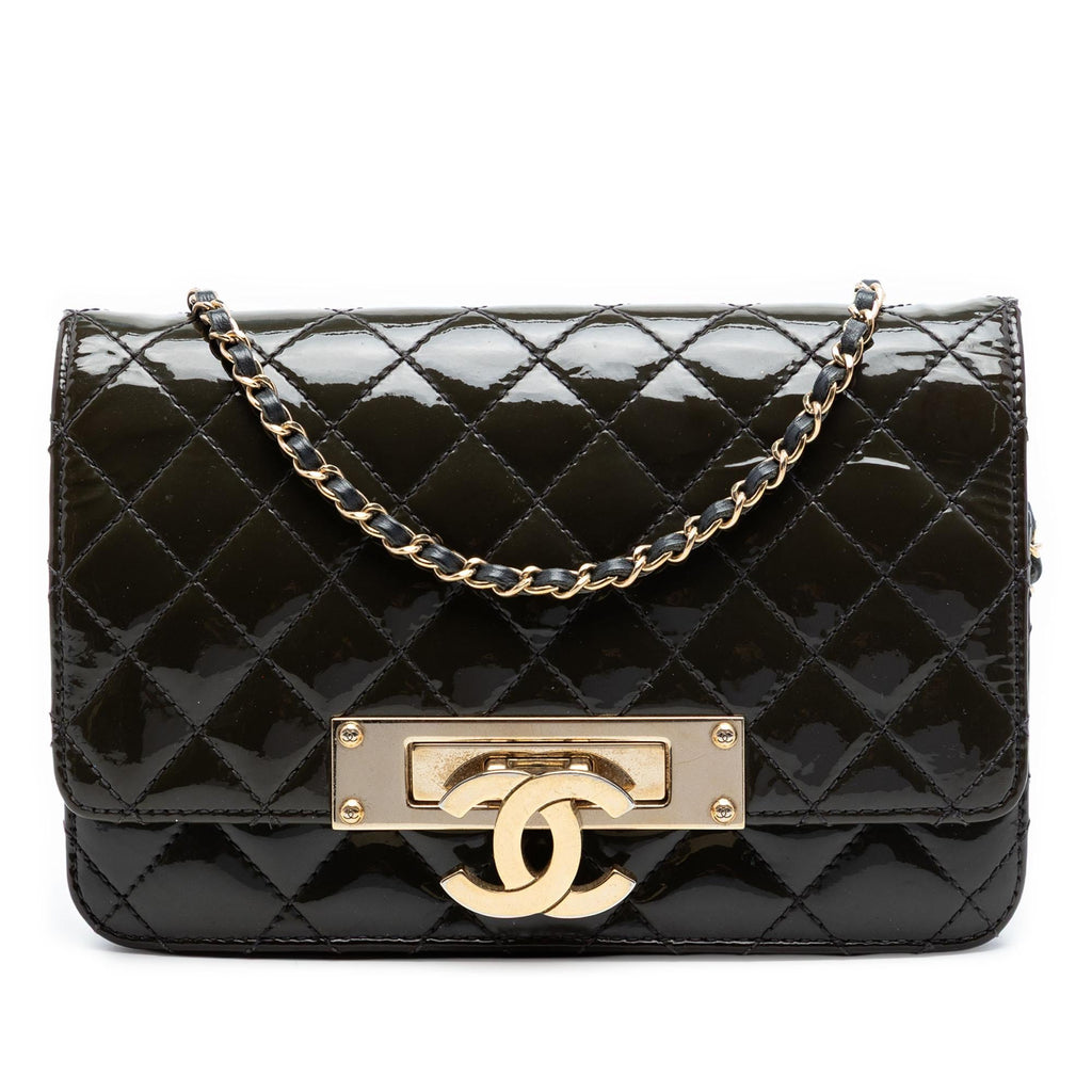 Chanel Quilted Patent Golden Class Wallet on Chain