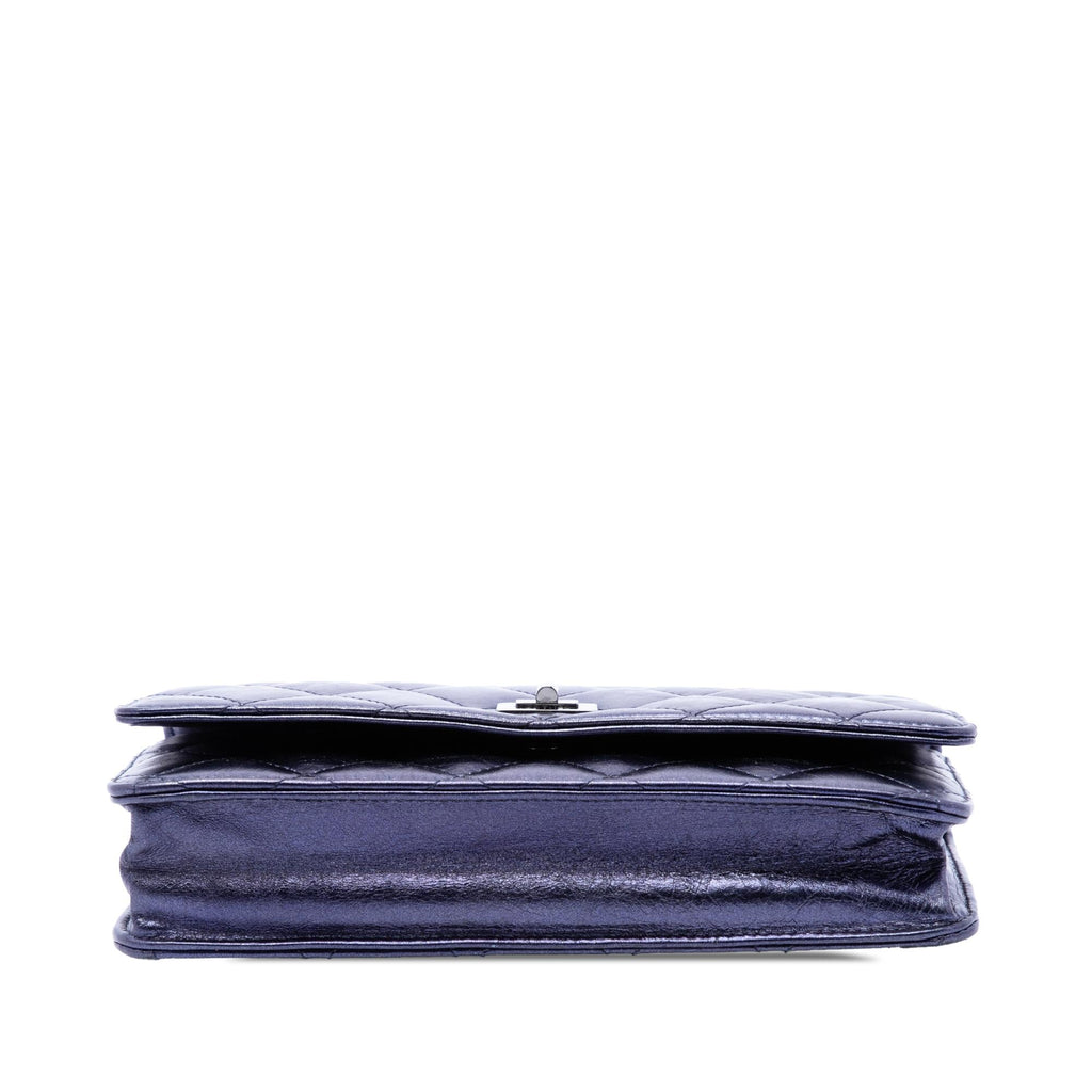 Chanel Quilted Shiny Aged Calfskin Reissue 2.55 Wallet on Chain
